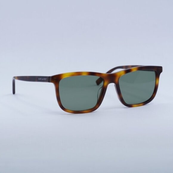🕶️ New Saint Laurent SL501 003 Sunglasses - Havana Frame, Green Lenses - Picture 1 of 12